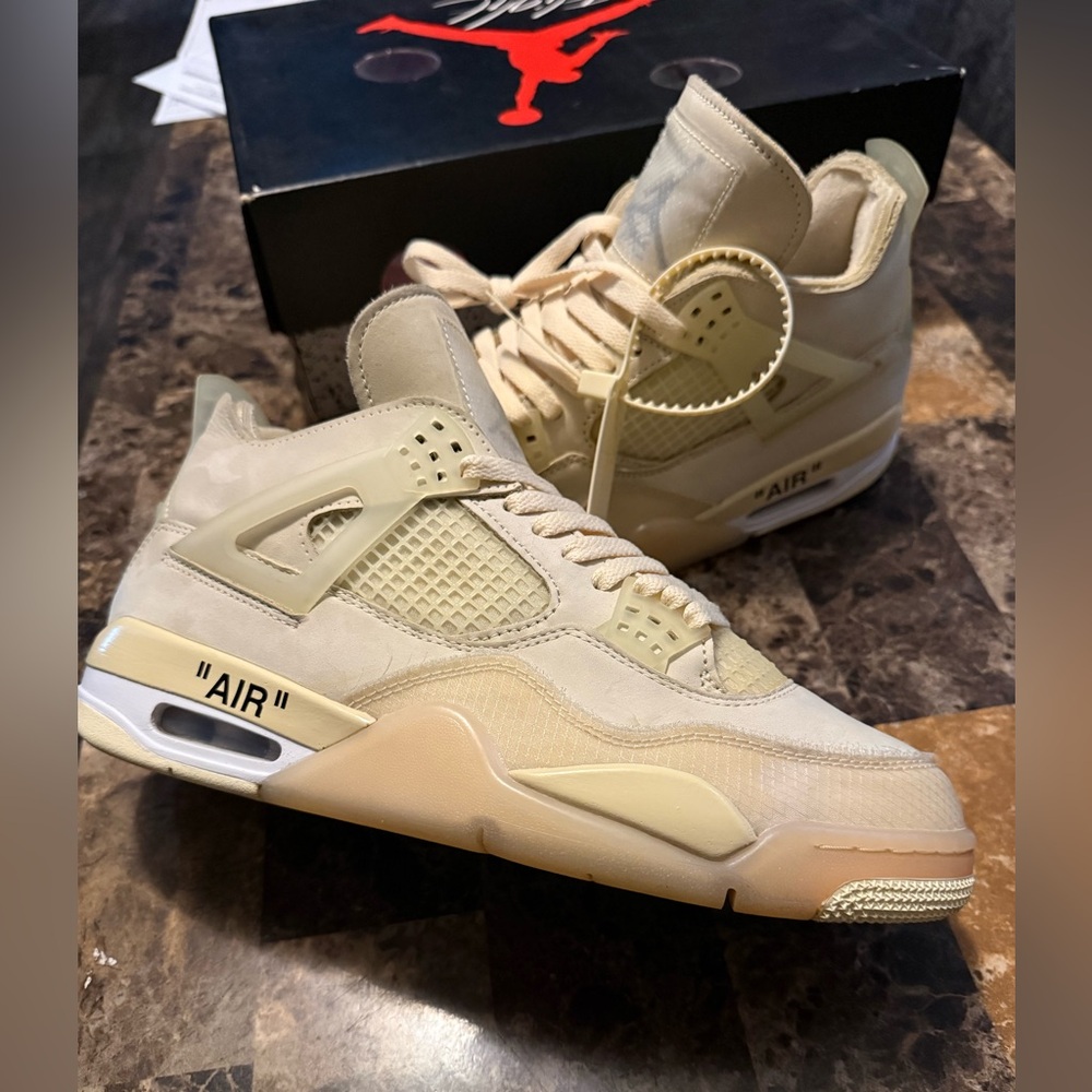 2020 Jordan 4 X Off-White ‘Sail’ Woman’s 10/Men’s 8.5